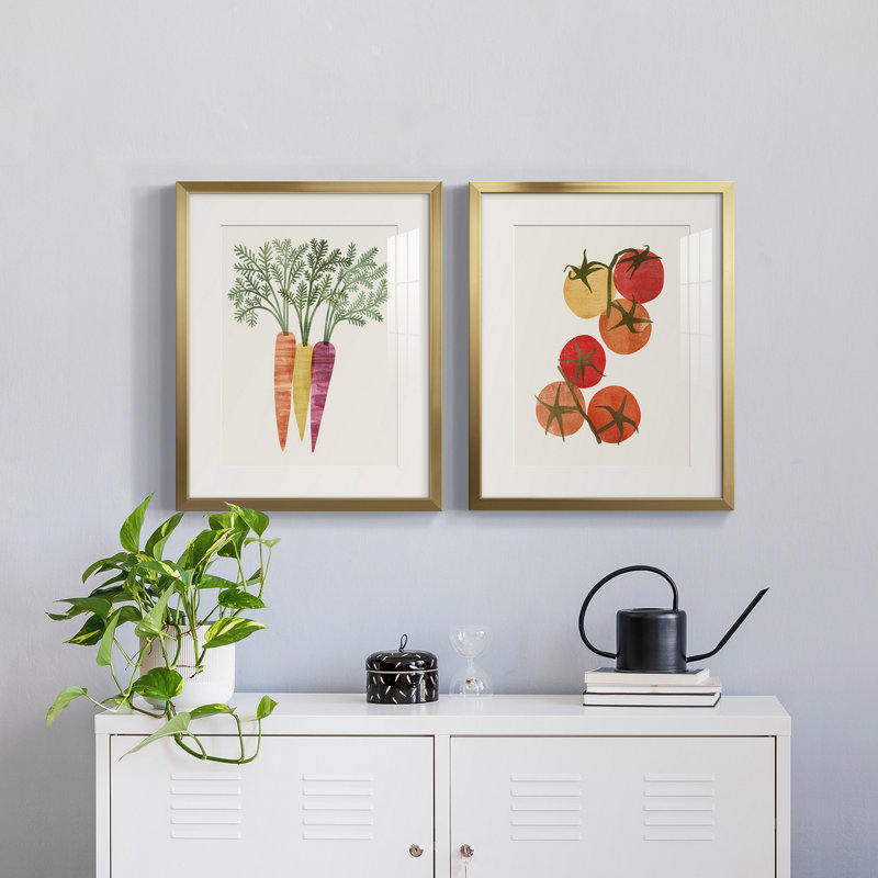 Organic Veg III - reproduction encadrée de qualité supérieure - prête à être accrochée