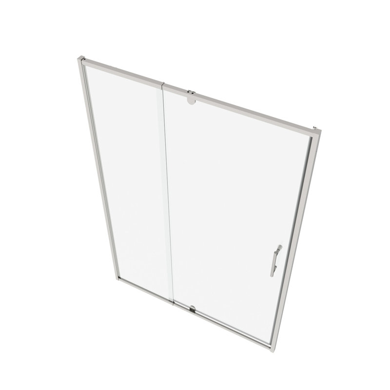 Porte de douche de 56 po x l 60 po x H 71 po, verre trempé de 1/4 po, style pivotant, installation facile, fermeture magnétique, finition de fuite H, installation, fonction d'étanchéité, universel