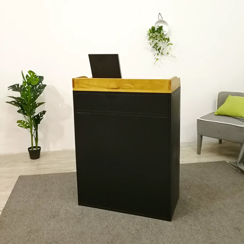 Contemporary Rectangular Manufactured Wood Reception Desk