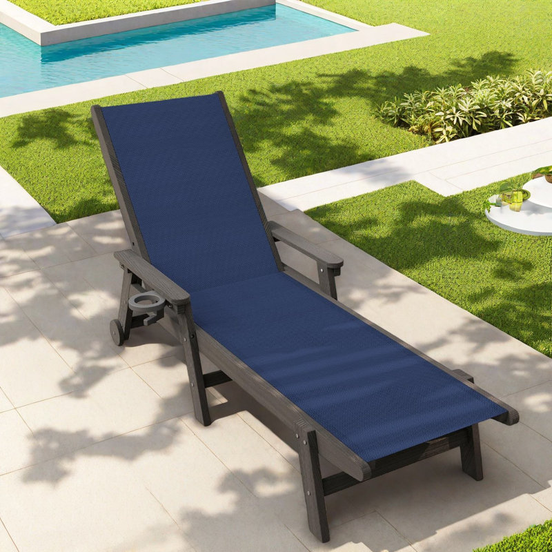Méridiennes de patio réglables, chaise de piscine moderne mobile HDPE