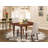 3 Piece Dinette Set for Small Spaces Contains a Rectangle Dining Table with Butterfly Leaf and 2 Cream Linen Fabric Parson Chairs, Mahogany-1704045202-1704045201-1638627022