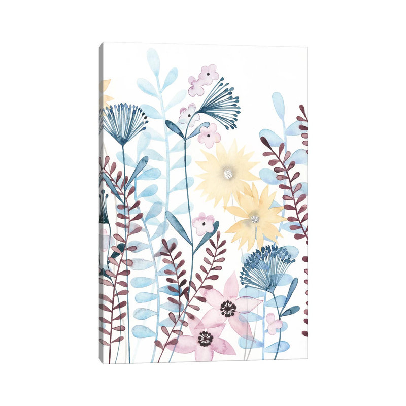 Pastel Posies II by Grace Popp - Wrapped Canvas Painting, 20.32 cm H x 30.48 cm W