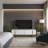 Luxe Modern White TV Stand with Gold Legs