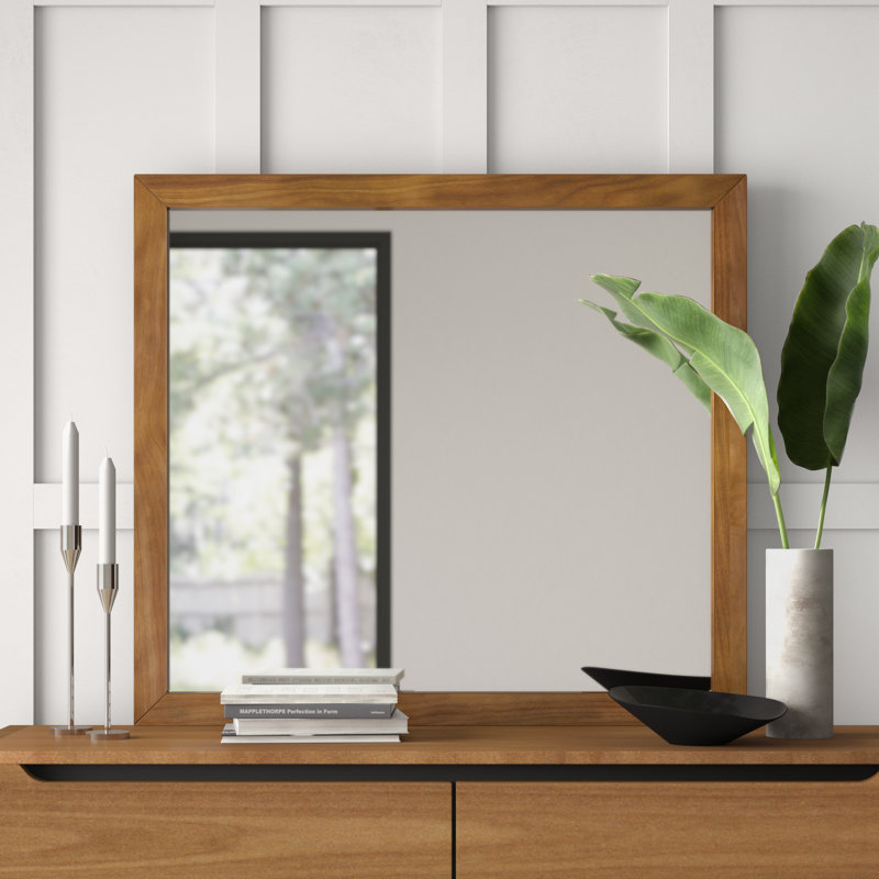 Eisen Wood Rectangle Mirror, Oak