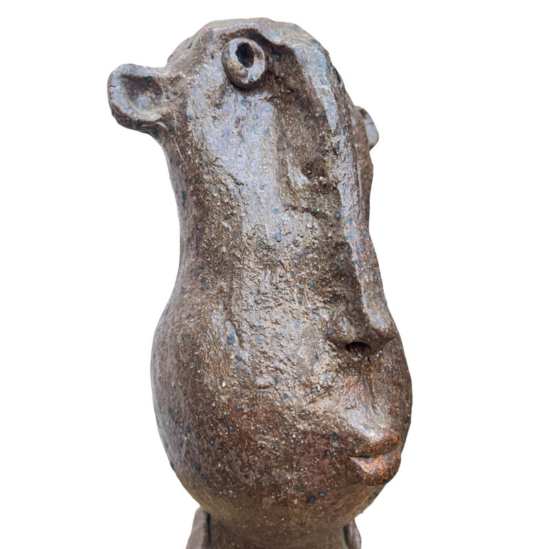 Whimsical Ceramic Bust