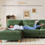 4 Seater Corduroy Sofa & Chaise-1353055273