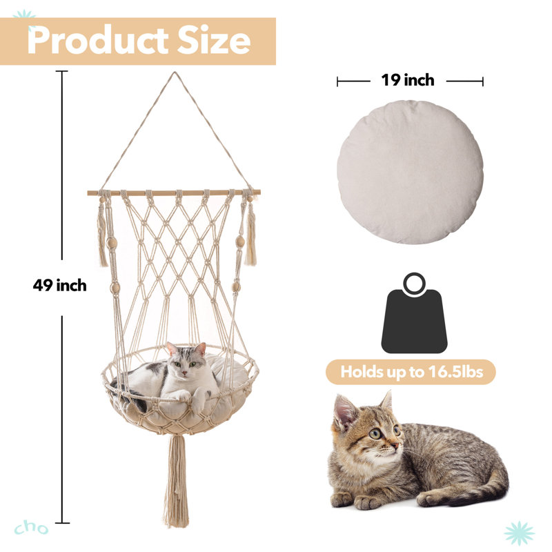 Balançoire pour chat avec hamac suspendu