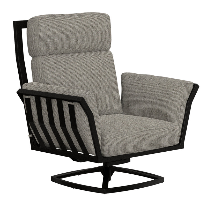 Aris Outdoor Rocker Chair, Carbon Black, Adena Shale