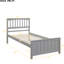 Lit plateforme simple en bois gris avec un look élégant pour un charmant décor de chambre à coucher