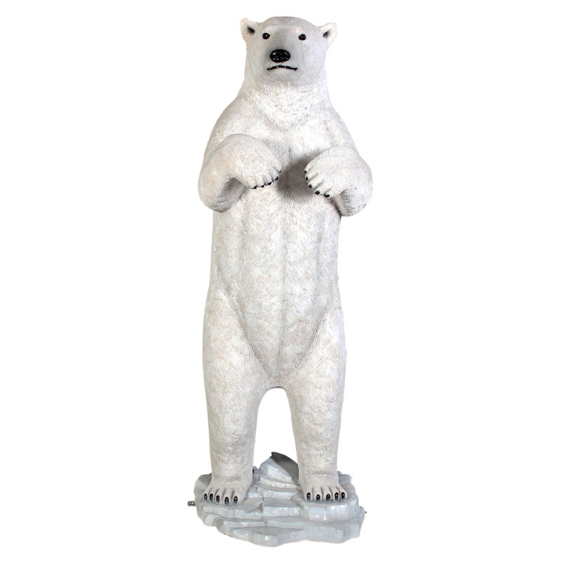 Grande statue de jardin ours polaire arctique