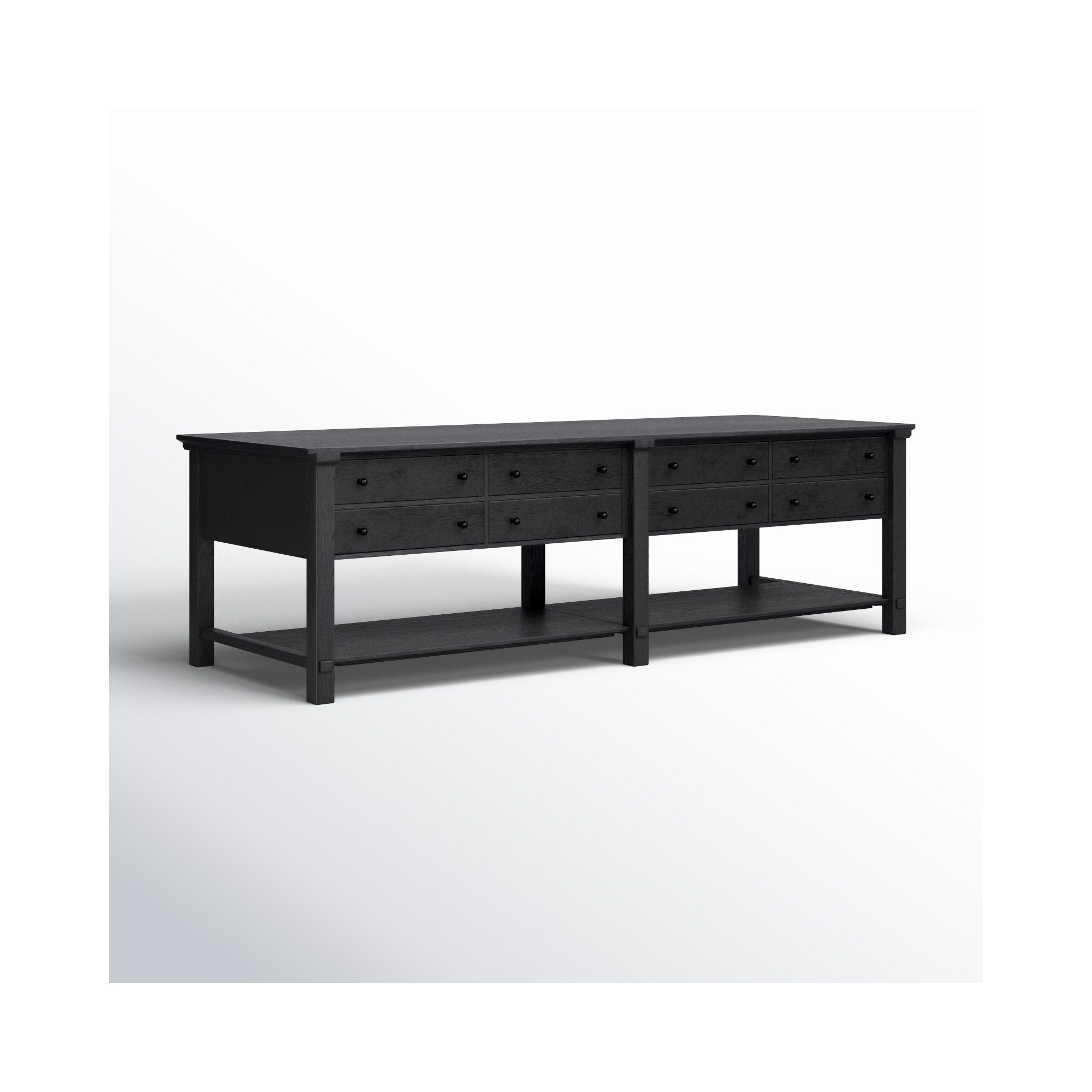 Cascade Kitchen Island, Black