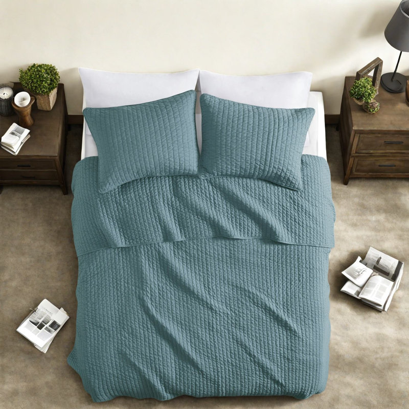 Ensemble de literie réversible bleu sarcelle