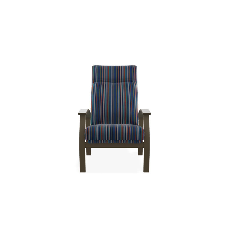 Chaise de patio inclinable avec coussins Askar, Ciel 42A, Bois de plage texturé, Bois de plage P40