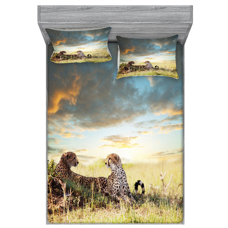 Microfiber Sheet Set, Queen Sheet Set with Fitted Sheet