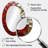 Red Gold And White Tango Mosaic I - Bohemian Oval Wall Mirror-533986516