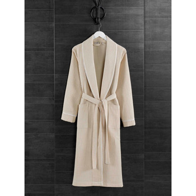 Peignoir 100% coton mi-mollet avec poches