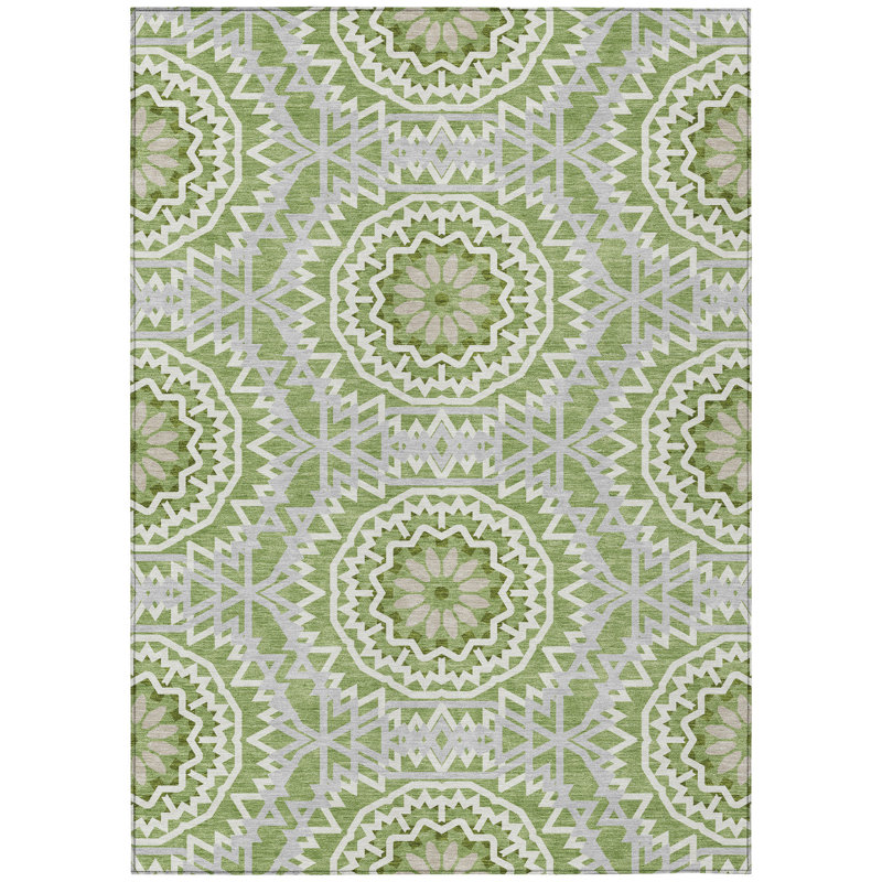 HomeRoots Rectangle Machine Woven Area Rug