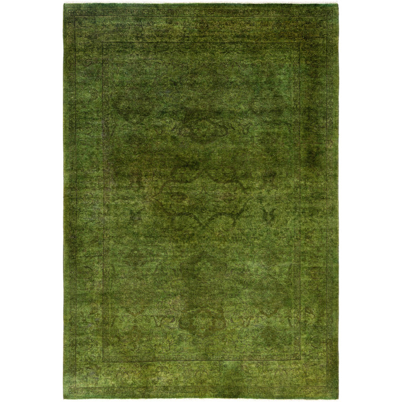 Overdyed One-of-a-Kind 4' 2" X 6' 0" Hand Knotted Area Rug