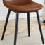 Chaise de salle à manger ergonomique rembourrée avec pieds en métal, ensemble de 6-834591110