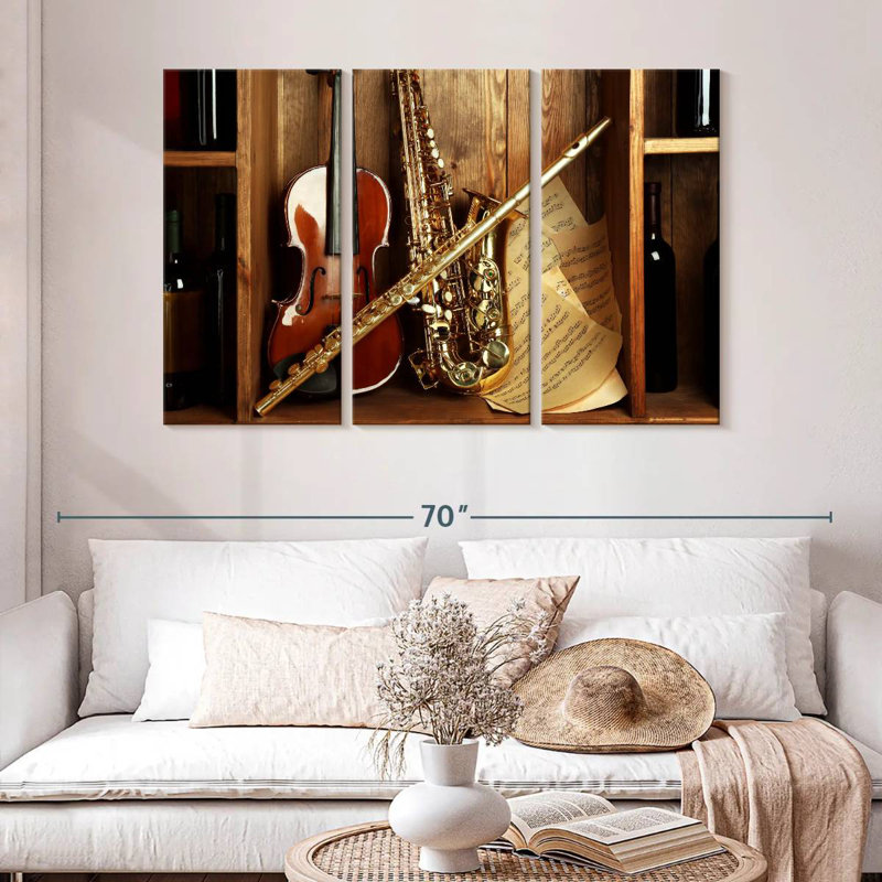 Abarca, instruments de musique classique, H 32 po x l 50 po