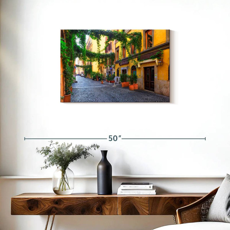 Senne Street In Trastevere, H 20 po x l 30 po