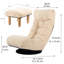 Lazy For's Relaxation - Fauteuil inclinable japonais avec design ergonomique, 3 sections de dossier réglables, siège à ressorts intégré, dossiers de conversation de balcon de couleur blanche et 14 appuis-tête, conception confortable