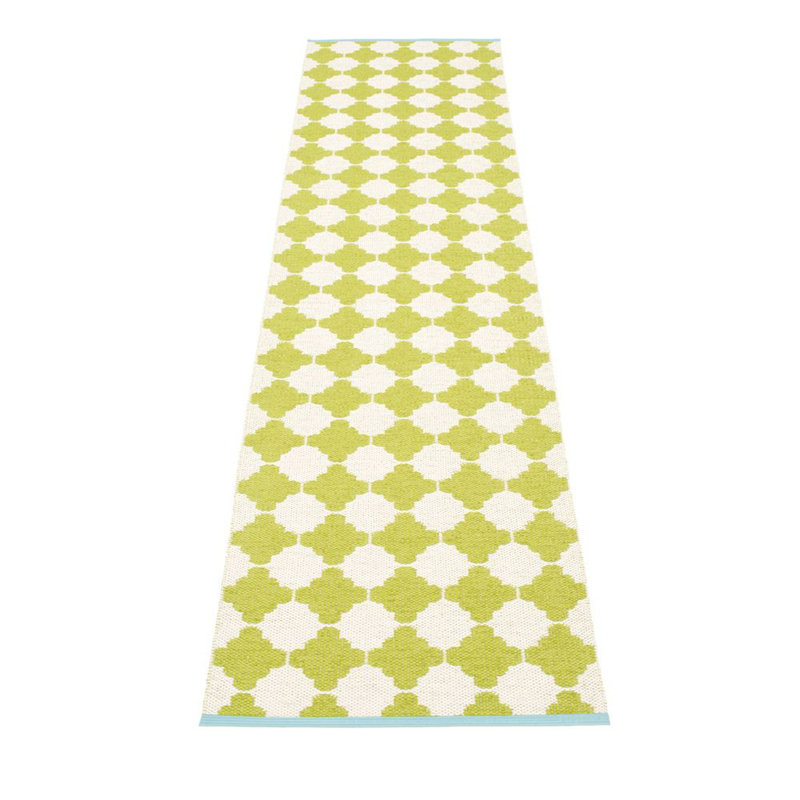 Tapis de couloir lime / crème Marre