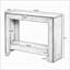 Console de 104 cm (41 po), table d'entrée de style champêtre avec rangement ouvert