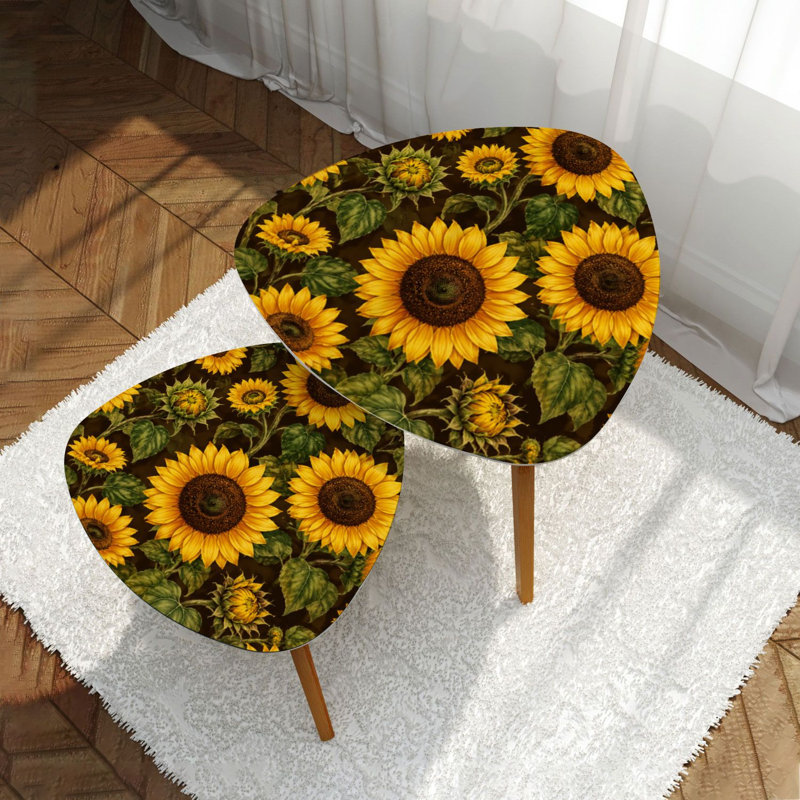 Ensemble de 2 tables basses gigognes Triangle