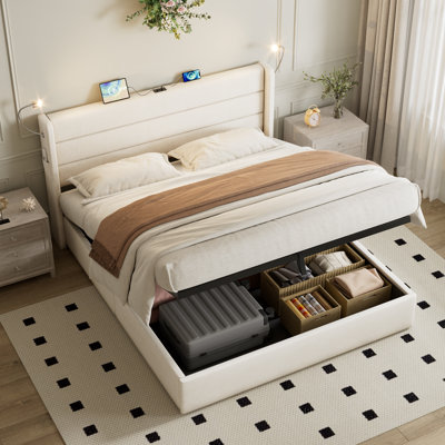 Metal Ottoman Storage Bed