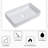 24"X14" White Ceramic Rectangular Vessel Bathroom Sink