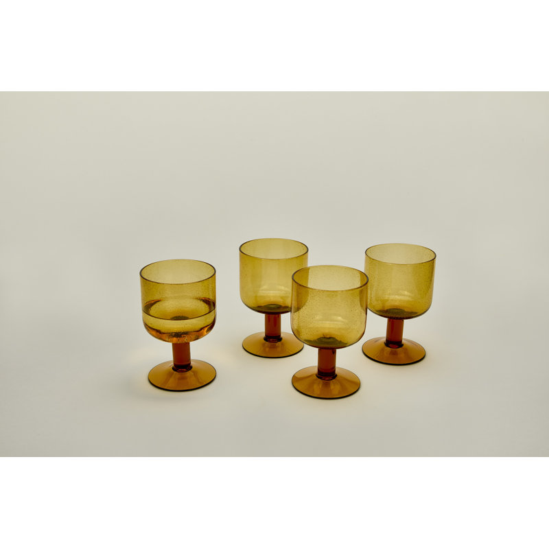 Simple Wine Glass, Amber