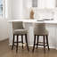 Tabouret de bar en chenille taupe Lucia-113050972-113050971-128620582