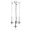 Lustre industriel en métal, finition antique, 35,4 po x 15,7 po | 4 x douilles E27, 6 W maximum | Design élégant et sobre pour les maisons modernes | IP20, 220V - 240V, 50-60 Hz | Parfait pour les salles à manger et les salons-481657245-479959736