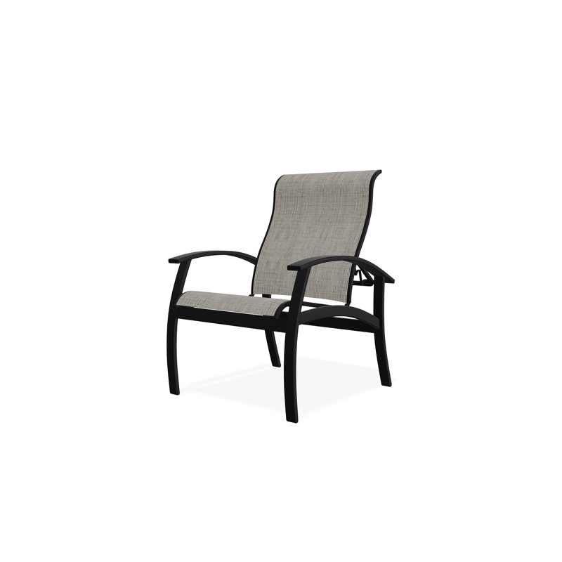 Belle Isle Outdoor Dining Chair, Smoke, Black