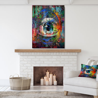 « magic eye over abstract design », impression