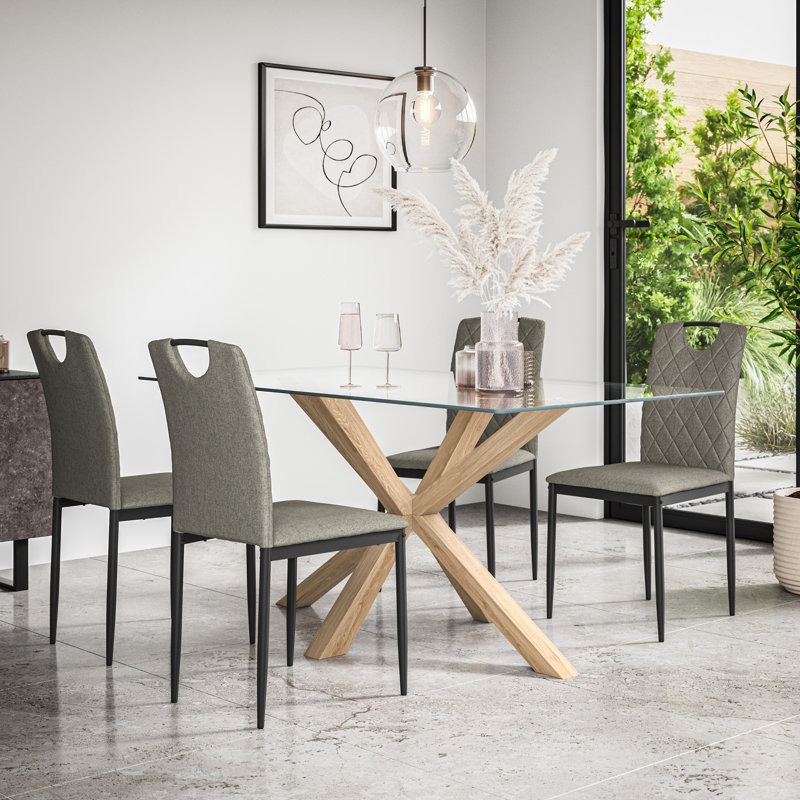 Dawnyell 4 - Person Dining Set, Grey