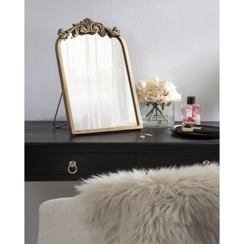 Miroir d'appoint Damier, Or