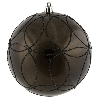 Candy Circle Glitter Pattern Ball Ornament