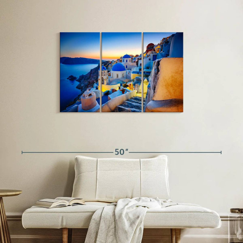 Sebbie Dusky Oia, 24" H x 38" W
