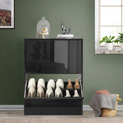12 Pair Flip Down Shoe Storage