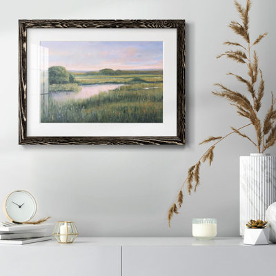Printemps marais I - reproduction encadrée rustique avec tableau mat
