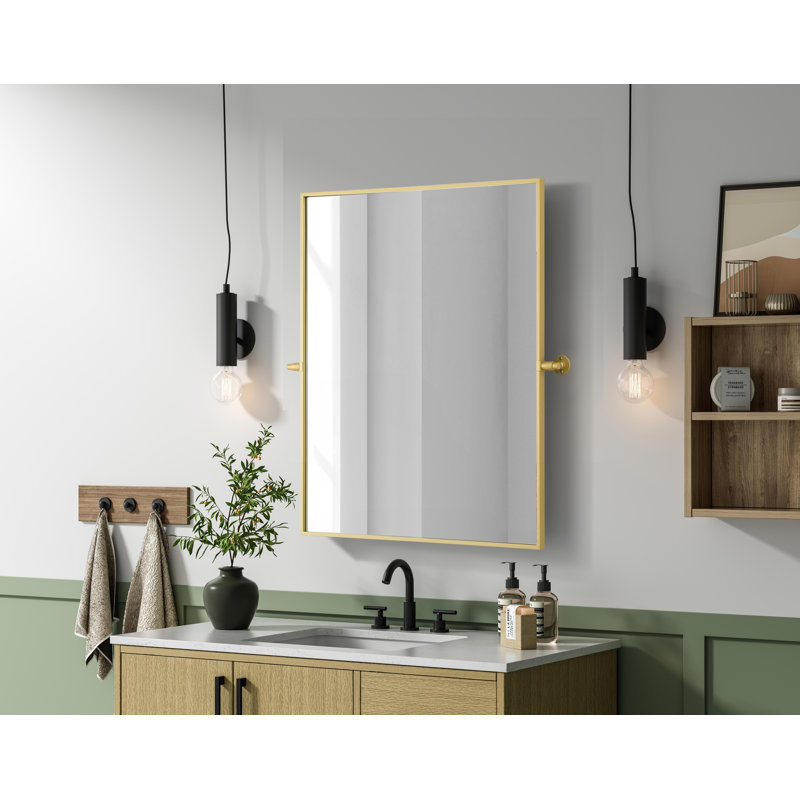 Miroir Amoura, Laiton, 30 po x 40 po