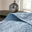 Courtepointe réversible double / grand bleu - Rembourrage en coton prélavé Élégante courtepointe comprend deux taies décoratives-119379897-119379904