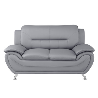 Segura Faux Leather Pillow top Arm Loveseat