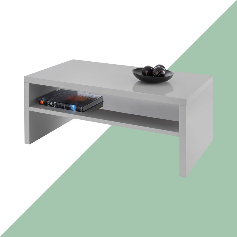 Mays Sled Coffee Table with Storage, Grey