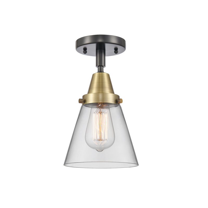 Plafonnier en verre, Ampoule non incluse, Oui, Laiton antique noir