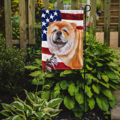 2 côtés en polyester de 2 côtés american drapeau de jardin