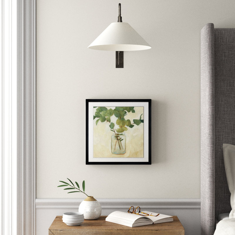 « greens still life ii », peinture, H 16 po x l 16 po x P 1,5 po, Cadre noir