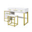 Bureau de table de commode blanc avec miroirs de maquillage à 4 tiroirs H 29,53 po x P 17,72 po x l 39,37 po-1864004541